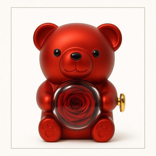 EleganceBear™ Rose Teddy Bear Gift Box – Luxury Flower Bear, Romantic Gift for Her, Valentine’s & Anniversary